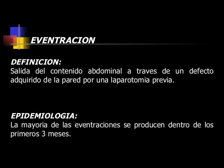 evisceraciones y eventraciones